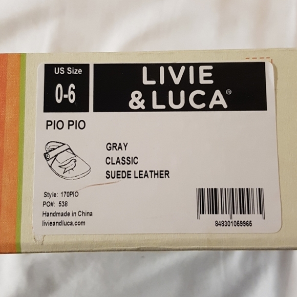 Livie & Luca Pio Pio 0-6 m gray classic suede leather - Picture 5 of 6